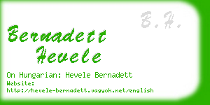 bernadett hevele business card